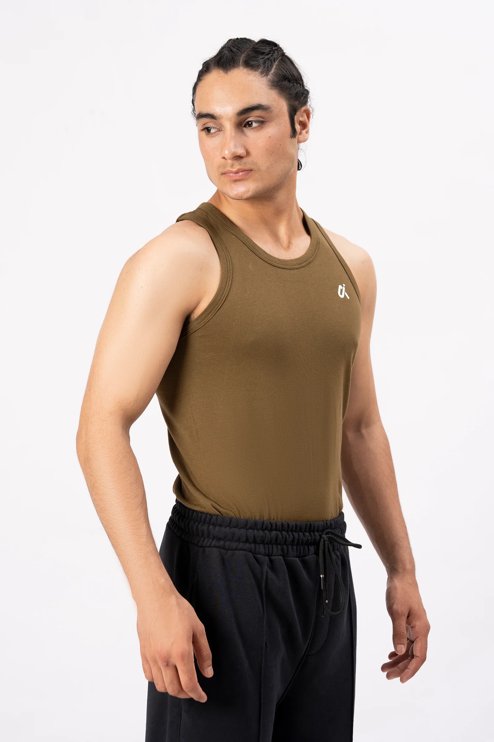 Essential Performance Tank Top – Olive A2 - Image 2