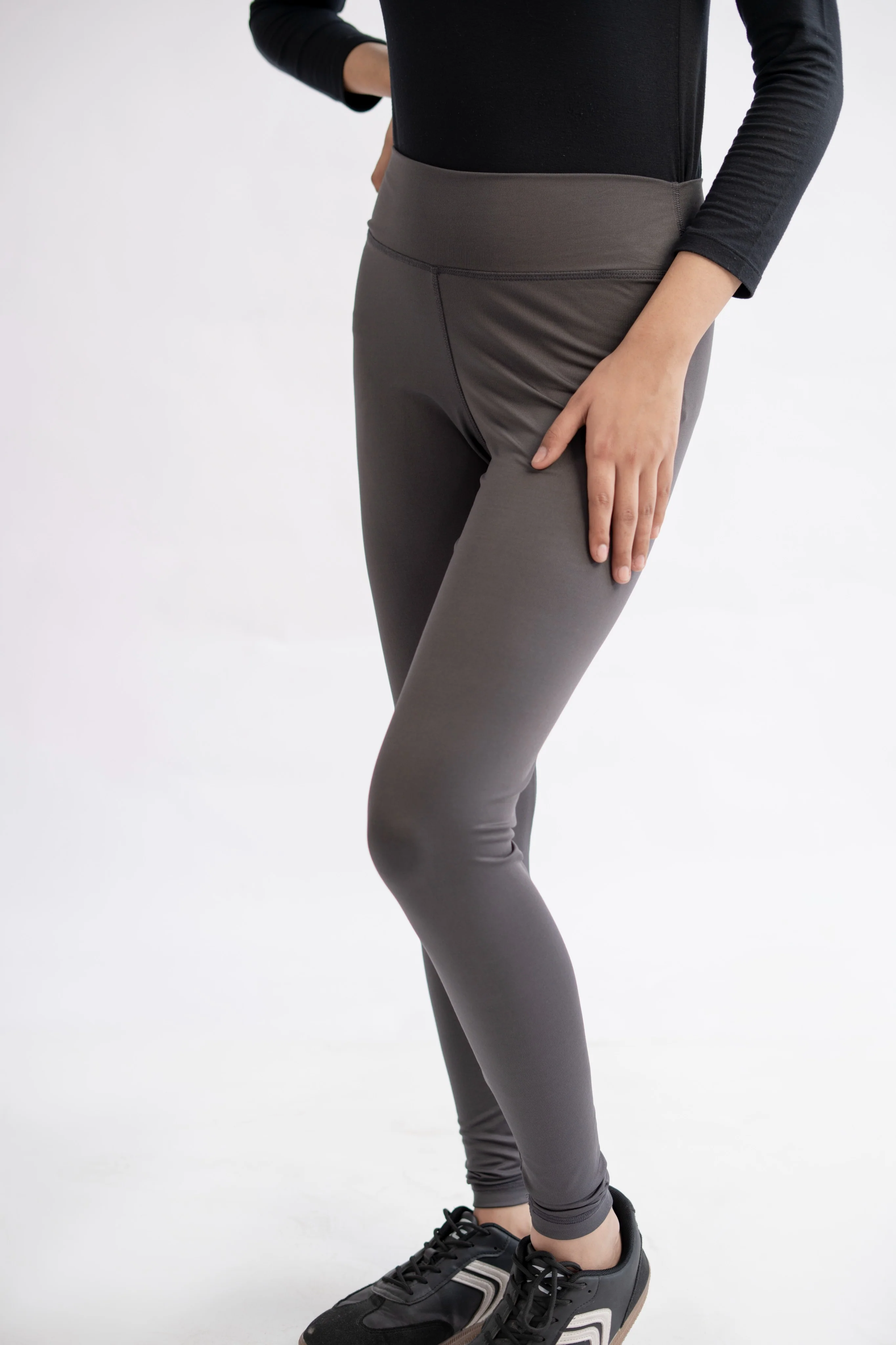 Pack of 2 Premium Slim Fit Tights + Free T-Shirt(Olive Green & Charcol Grey) E6 - Image 10