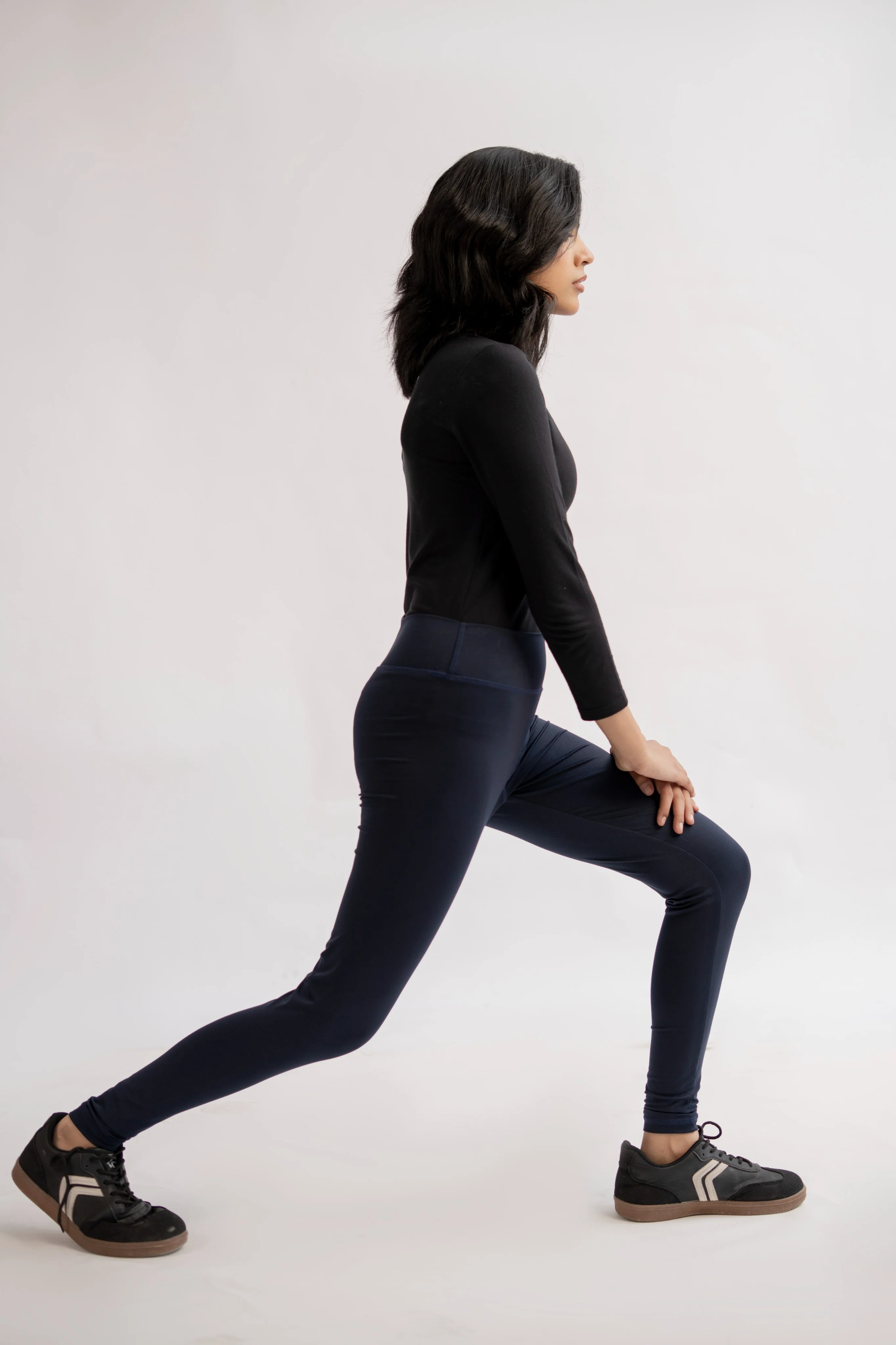 Pack of 4 Premium Slim Fit Tights + Free T-Shirt (Navy Blue, Black, Olive Green, Charcol) E8 - Image 16