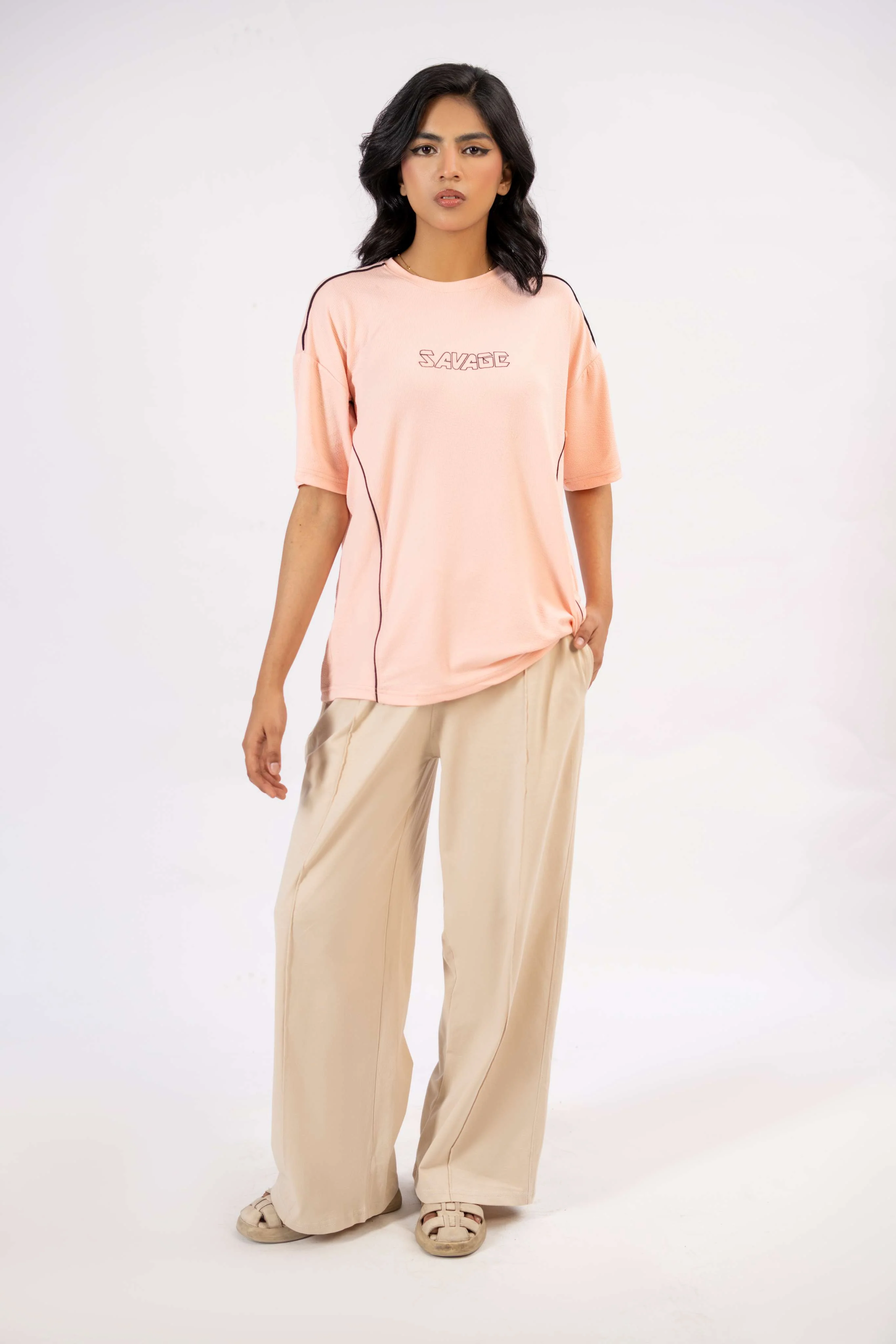 Relaxed Fit Lounge Trousers – Beige J3 - Image 5