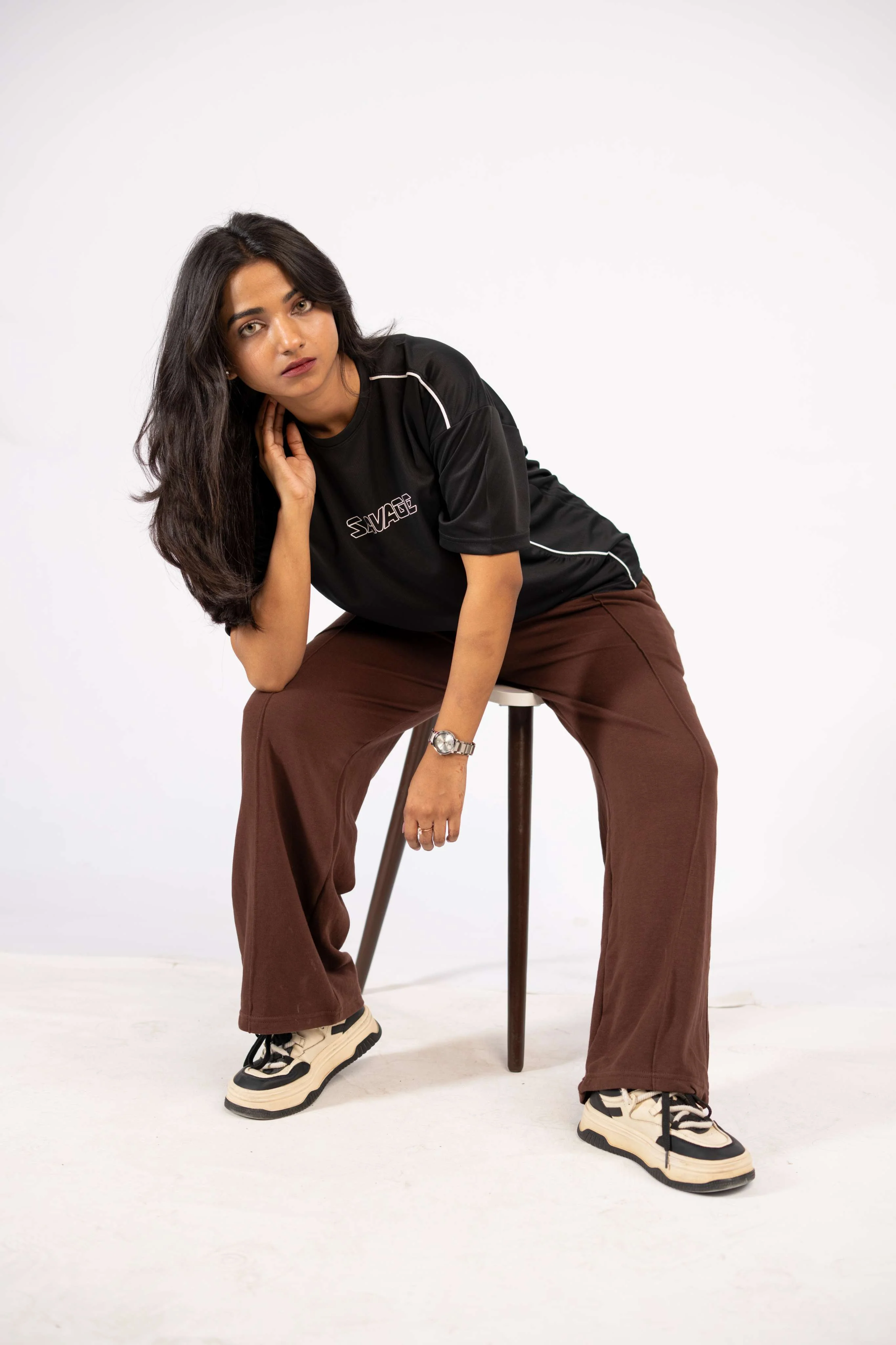 Relaxed Fit Lounge Trousers – Brown J1 - Image 6
