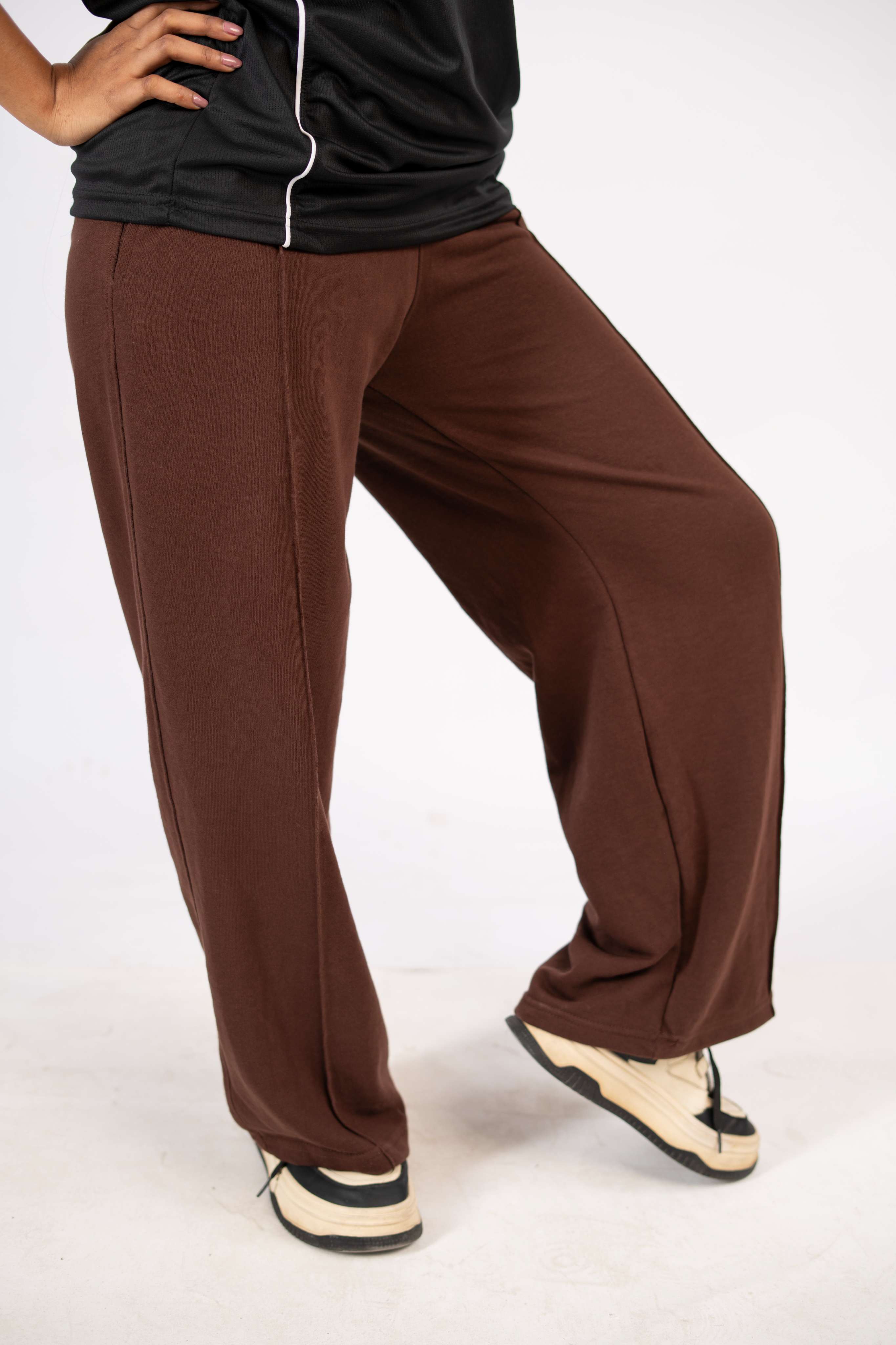 Relaxed Fit Lounge Trousers – Brown J1 - Image 7