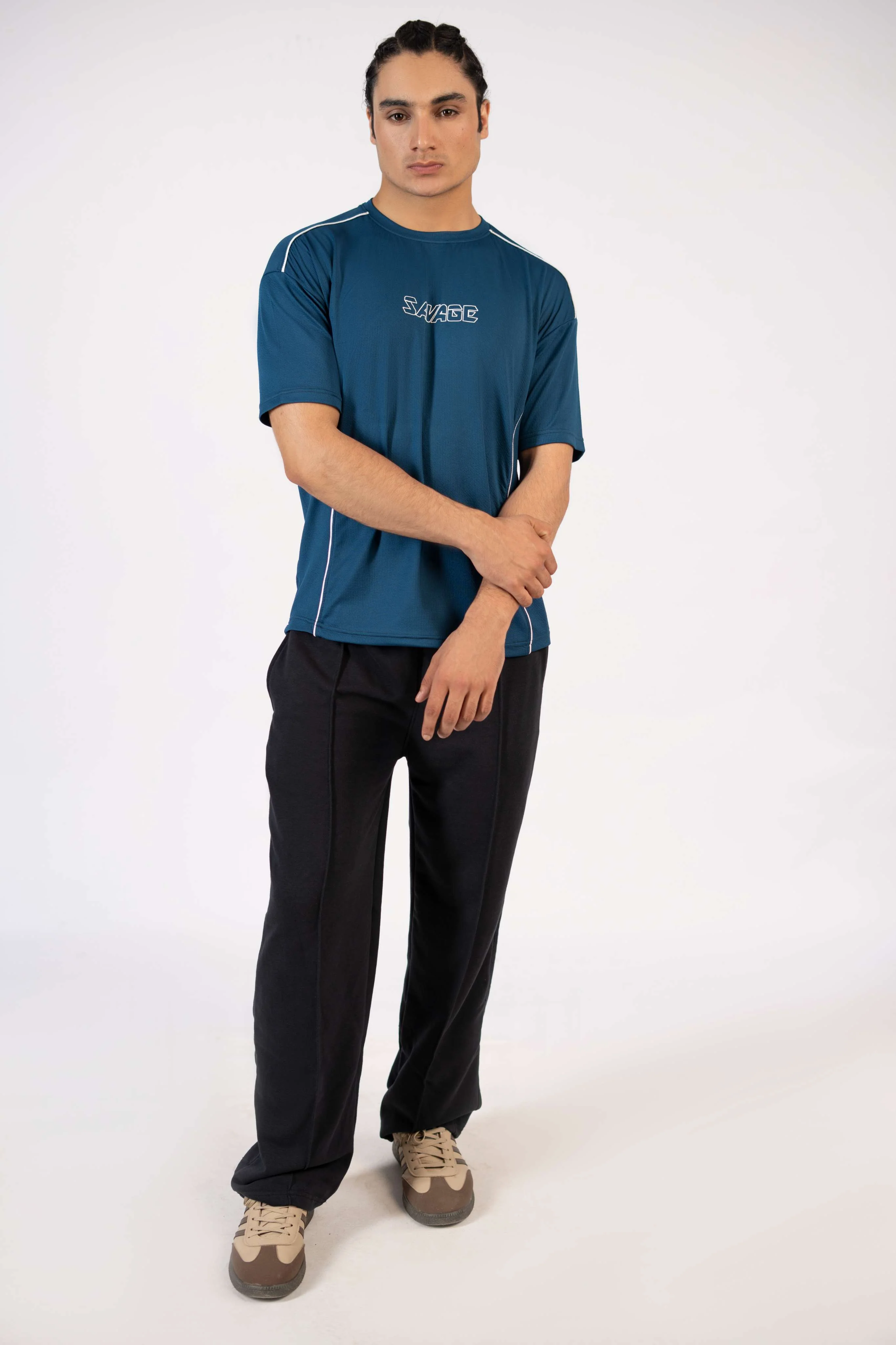 Savage Performance Mesh T-Shirt – Teal T2 - Image 3